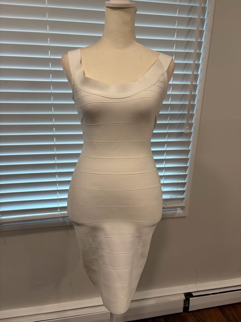 White Sleeveless Bodycon Bandage Mini Dress